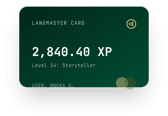 LangMaster progress card