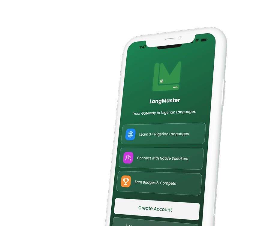 LangMaster App Mobile View
